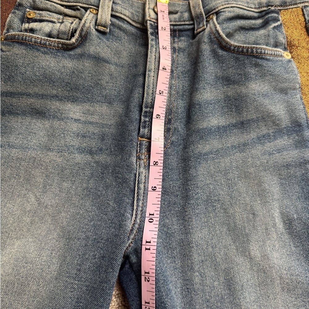 7 For All Mankind Luxe Vintage Side Stripe Skinny Jeans Blue Denim Sz 29 - Picture 5 of 9